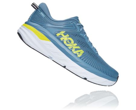 Hoka One One Bondi 7 Homem - Sapatos Ortopédicos Azuis | PT-FapTj4S